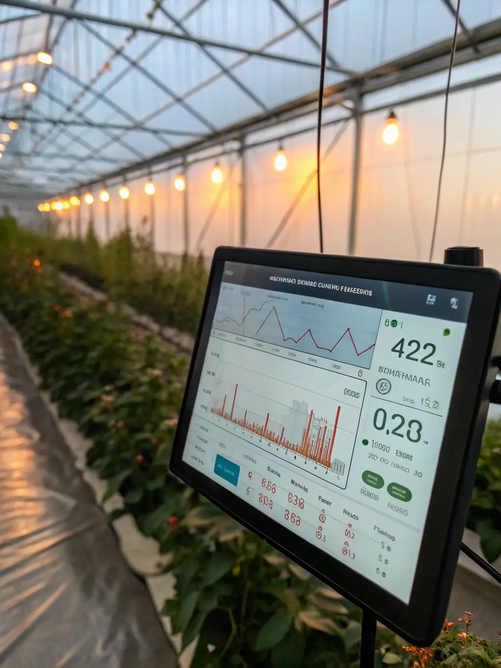 Image of a temperature and humidity monitoring device in a cannabis grow room, showcasing the use of technology in climate control.